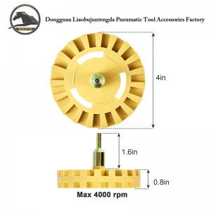 4 Inch Rubber Eraser Wheel Whizzy Wheel Vinyl decal remover for drill