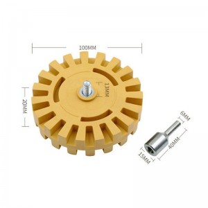 Factory Price Rubber Eraser Wheel with Drill Adapter Kit Decal Pinstripe Adhesive Sticker Remover